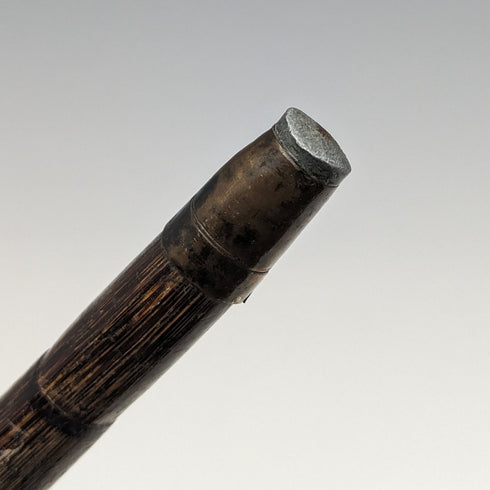 1910年頃 英国アンティーク 細身ステッキ 純銀曲がりハンドル 86cm